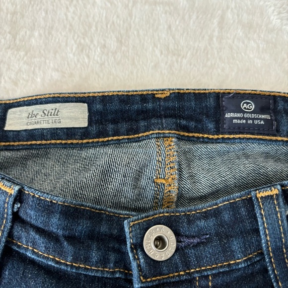 AG The Stilt Cigarette Leg Jeans Dark Wash Size 28R - Picture 5 of 13